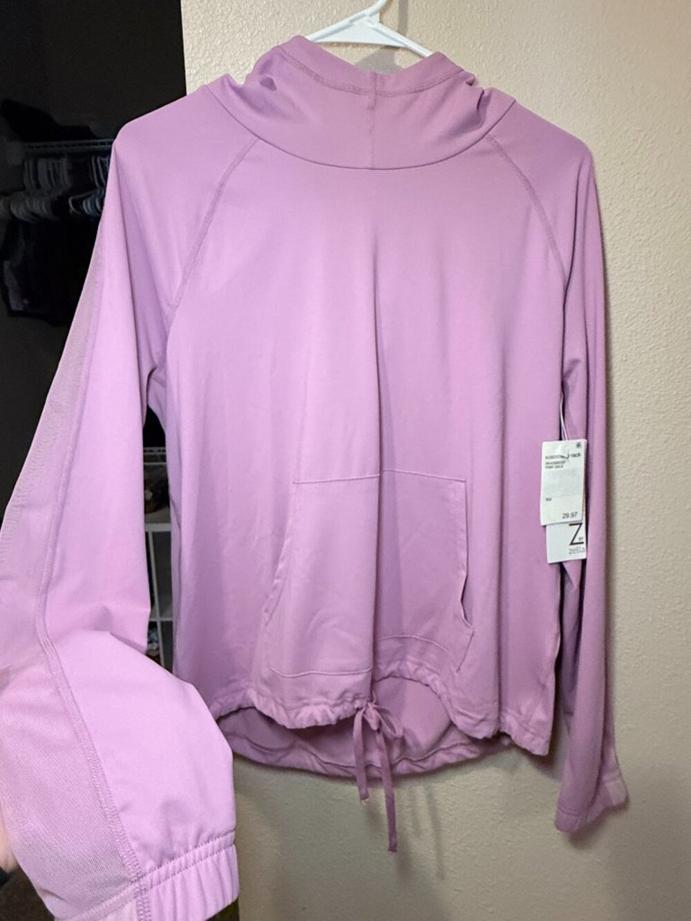 NWT Z by Zella Hoodie, Mesh detail on the sleeves, Size Small